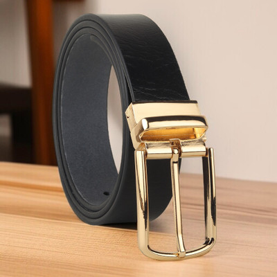 Roadster Men Formal Black Genuine Leather Belt