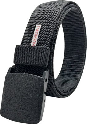 NUKAICHAU Men & Women Casual, Evening, Party Black Nylon Belt