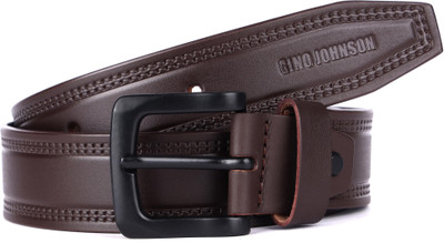 Gino Johnson Men Formal, Casual Brown Genuine Leather Belt