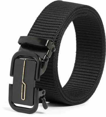 LYVI Men Casual Black Nylon Belt