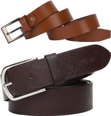 Jungler Men Evening, Party, Formal, Casual Brown, Brown Genuine Leather Belt