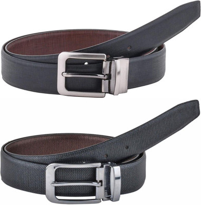 Pacific Gold Men Formal Black, Black Artificial Leather Belt