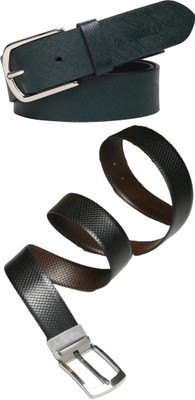 Jungler Men Evening, Party, Formal, Casual Green, Black, Brown Genuine Leather Belt