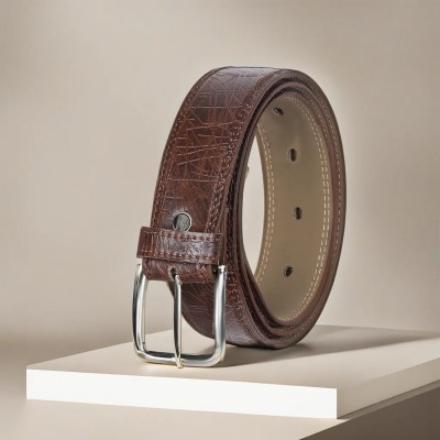 LOREM Men Evening, Party, Formal, Casual Brown Artificial Leather Belt