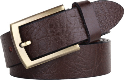 ROVERSOLE Men Casual, Evening, Formal, Party Brown Genuine Leather Belt