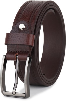 LOOPA Men Formal Brown Genuine Leather Belt