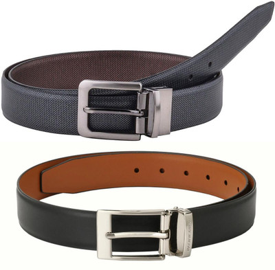 Pacific Gold Men Formal Brown, Black, Tan, Black Artificial Leather Belt