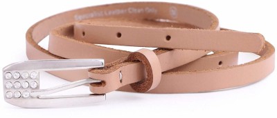 TRYSCO Women Party Beige Genuine Leather Belt