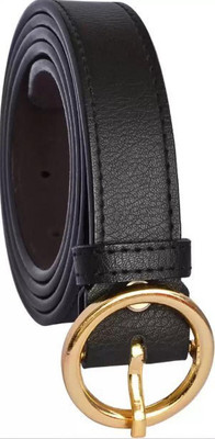 LeatherWeb Girls Casual, Formal, Party Black Artificial Leather Belt