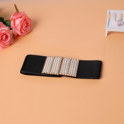 KILLFE Women Casual Black Fabric Belt