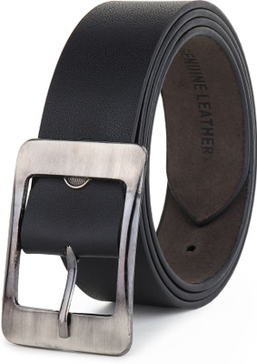Roadster Men Formal Black Genuine Leather Belt