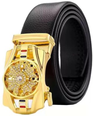 FAZON Men & Women Casual, Evening, Formal, Party Gold, Black Texas Leatherite Belt