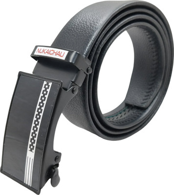 NUKAICHAU Men Formal, Casual, Evening, Party Black Artificial Leather, Texas Leatherite Belt