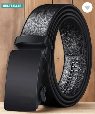 LEATHERTONE Men Casual, Formal, Party Black Artificial Leather Belt