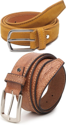 Jungler Men Evening, Party, Formal, Casual Tan Genuine Leather Belt