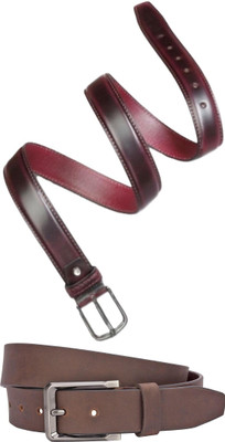 Jungler Men Evening, Party, Formal, Casual Brown, Brown Genuine Leather Belt