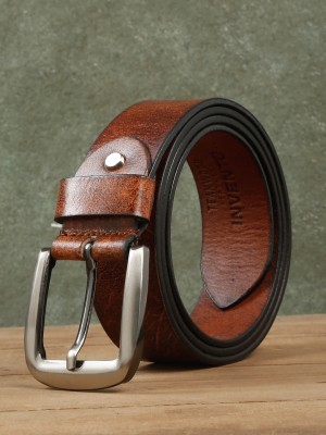 Teakwood Leathers Men Tan Genuine Leather Belt