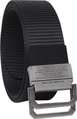 Roadster Men Formal, Casual, Evening, Party Black Nylon Belt