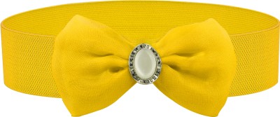 REDHORNS Women Casual, Evening, Formal, Party Yellow Fabric Belt