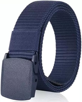 LUXURY LEATHER Men Casual, Formal, Evening, Party Blue Nylon Belt