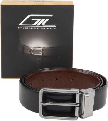 GIL Men Casual, Formal, Evening, Party Multicolor Genuine Leather Reversible Belt