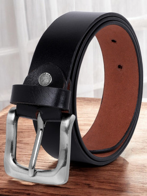 PROVOGUE Men Casual, Evening, Formal, Party Black Texas Leatherite Belt