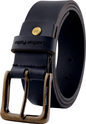 Leather Patta Men Formal Black Genuine Leather Belt