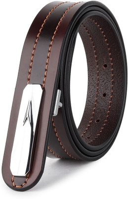 LOOPA Men Formal, Casual, Evening, Party Brown Genuine Leather Belt