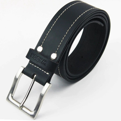 WROGN Men Casual, Formal Black Genuine Leather Belt