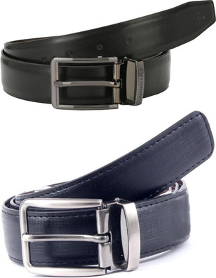 Pacific Gold Men Formal Black, Blue Artificial Leather Belt