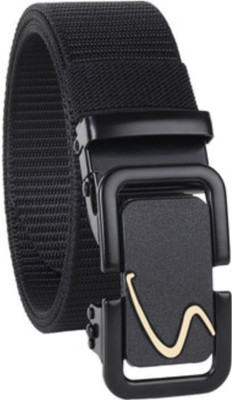 Vinylzone Men & Women Casual, Formal, Party Black Nylon, Canvas Belt