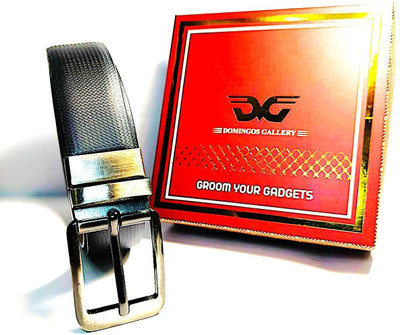 Domingos Gallery Boys Casual, Evening, Formal, Party Black, Brown Artificial Leather Reversible Belt