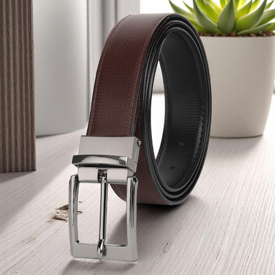 Roadster Men Formal, Casual, Evening, Party Brown Artificial Leather Reversible Belt