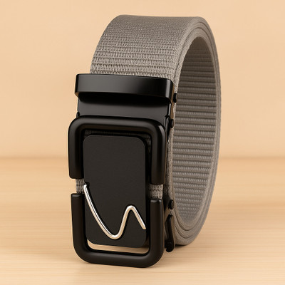 PROVOGUE Men Casual, Evening, Evening, Party Grey Nylon Belt