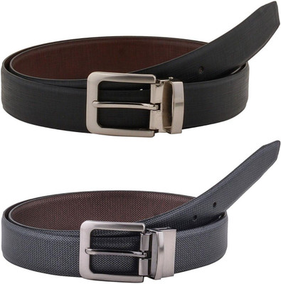 Pacific Gold Men Formal Brown, Black Artificial Leather Belt