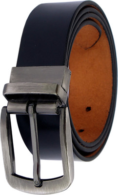 ZNB Men Casual, Evening, Formal, Party Black Genuine Leather Belt