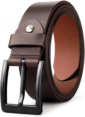 URBAN ALFAMI Men Formal, Casual, Evening, Party Brown Genuine Leather Belt