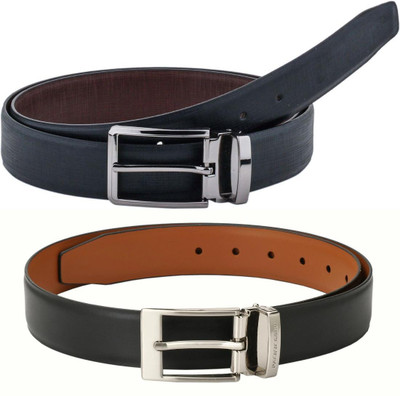 Pacific Gold Men Formal Black Artificial Leather Belt