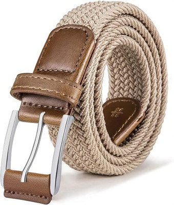Roadster Men Formal, Casual, Evening, Party Beige Canvas Belt