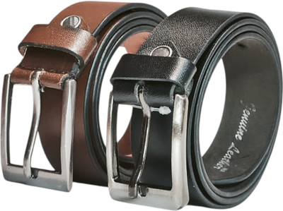 CANNY Men Formal, Casual, Party, Evening Black, Brown Genuine Leather Belt
