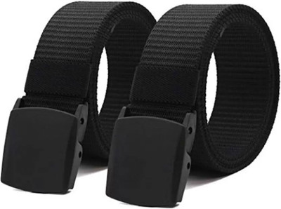 Niddleman Men Casual, Evening Black Nylon Belt