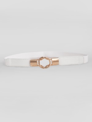 Crusset Women Casual White Artificial Leather Belt