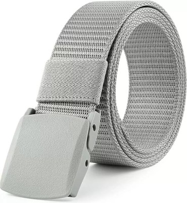 HIDEAGE Men Casual, Evening, Formal, Party Blue Canvas Belt