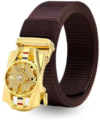 Icongadget Men Casual, Formal, Evening, Party Brown Nylon Belt