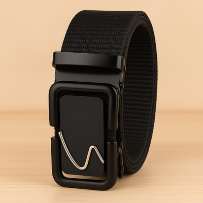 PROVOGUE Men Casual, Evening, Evening, Party Black Nylon Belt