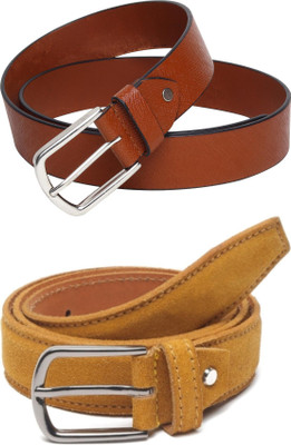 Jungler Men Evening, Party, Formal, Casual Tan, Brown Genuine Leather Belt