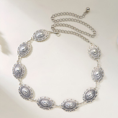 SYGA Women Casual, Evening, Formal, Party Silver Metal Belt