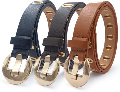 BALUCHIE Women Casual, Evening Black, Brown, Tan Artificial Leather Belt