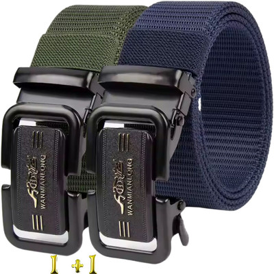 Front Look Boys Casual Multicolor Canvas Belt