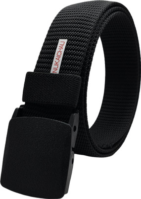 NUKAICHAU Men Casual, Evening, Party Black Nylon Belt